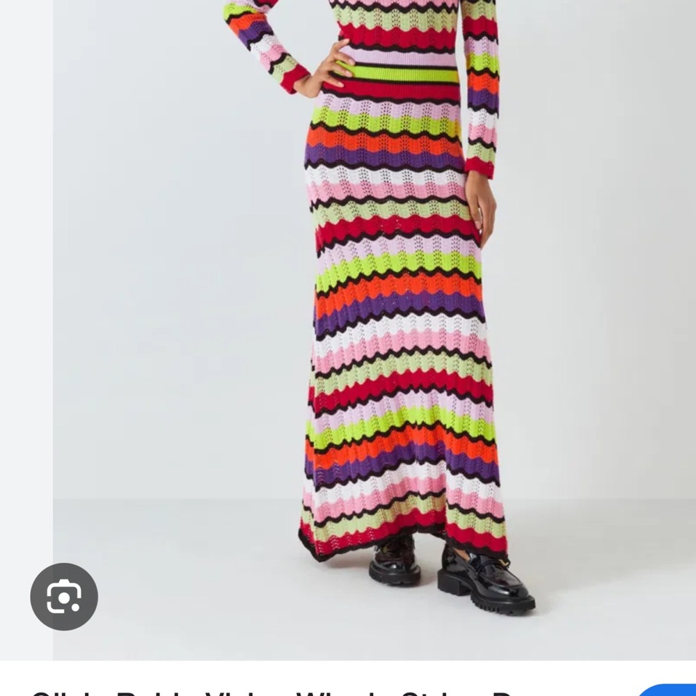Olivia Rubin Colorful Striped Knit Maxi Dress